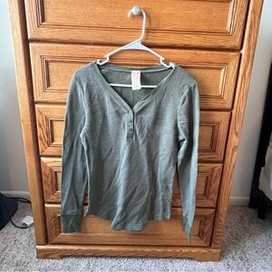 Faded Glory Women's Long Sleeve Tee - Olive Green